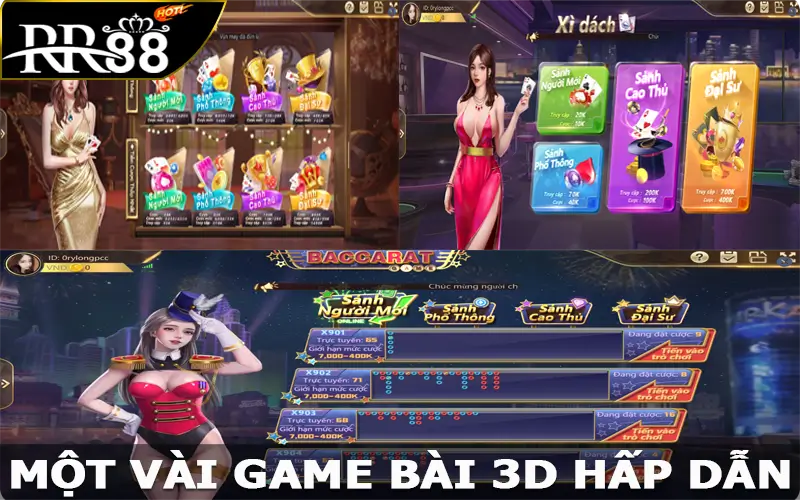 Một vài game bài 3D hấp dẫn tại RR88