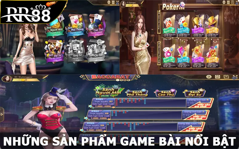 Những sản phẩm game bài RR88 nổi bật nhất hiện nay