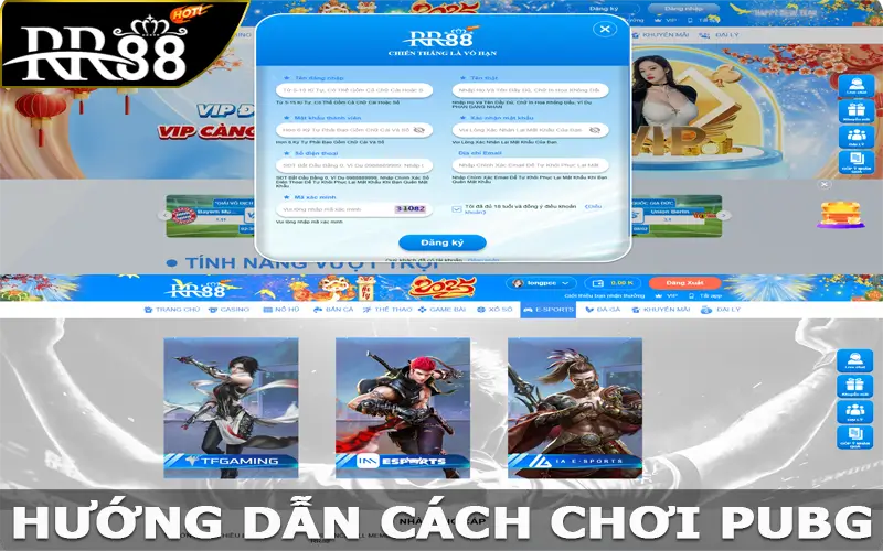 Hướng dẫn cách chơi PUBG tại RR88