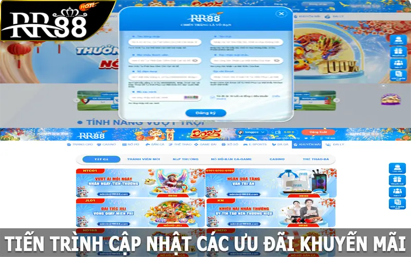 Tiến trình cập nhật các ưu đãi khuyến mãi casino