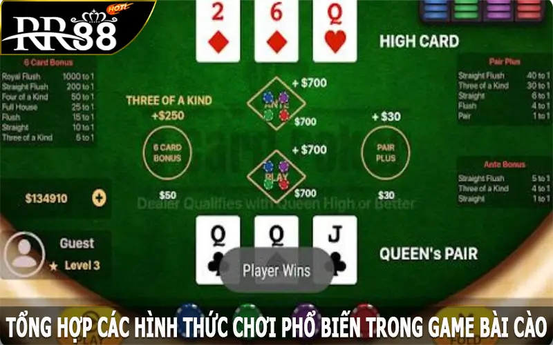 Tổng hợp các hình thức chơi phổ biến trong game bài cào